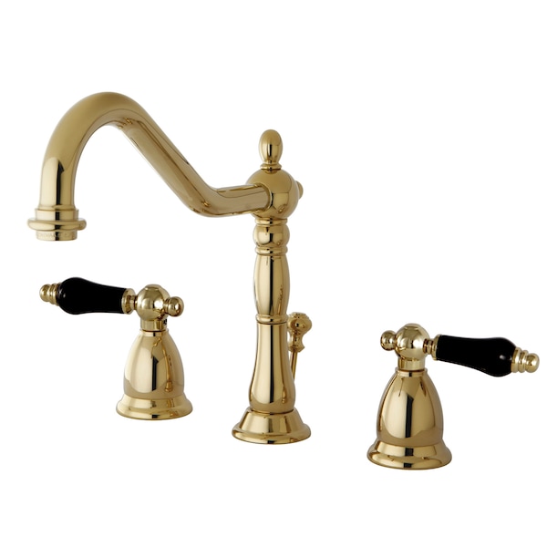 8" Widespread Bathroom Faucet, Polished Brass